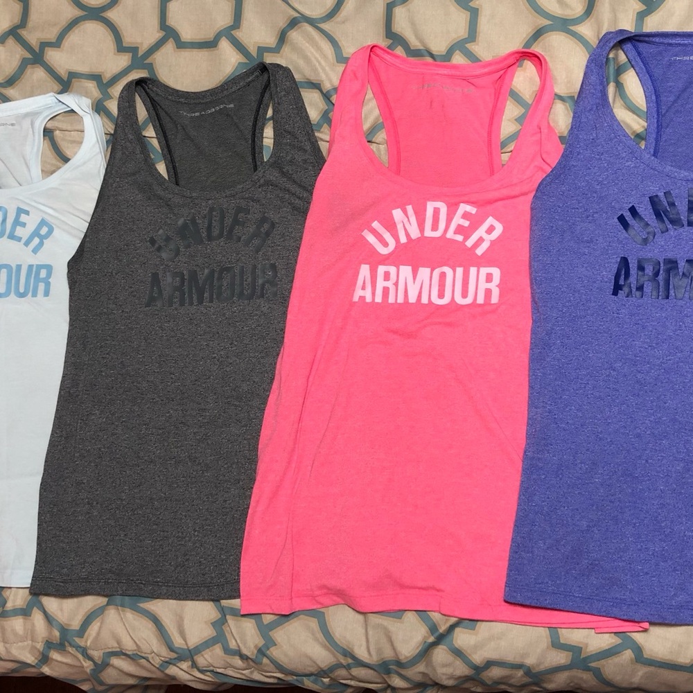 Under Armour Women's Tank Tops - Light Blue, Gray, Pink, Purple